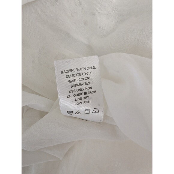 NEW Roamans 24W Dress White Cotton Embroidered Eyelet Tiered Maxi - Picture 9 of 10